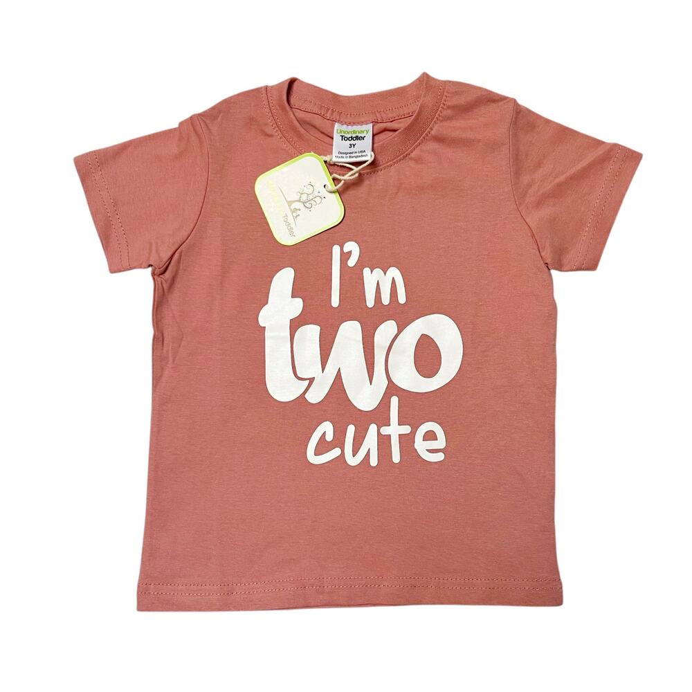 NWT I’m Two Cute 2nd Birthday Shirt Size 3T
